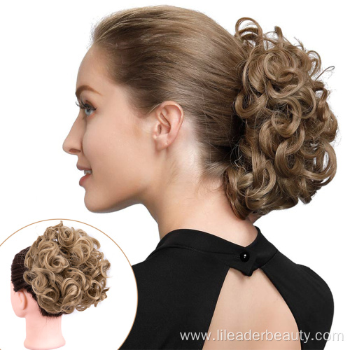 Elastic Chignon Updo Cover Hairpiece Extension Hair Bun